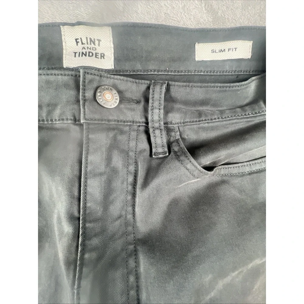 Flint And Tinder Chino Pants Mens 31x32 Gray Slim Fit Straight Outdoor Huckberry